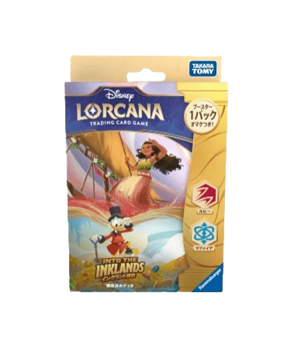 Disney Lorcana TCG: Japanese Starter Deck Into the Inklands Ruby & Sapphire - NEW/Sealed (2025/05/17)