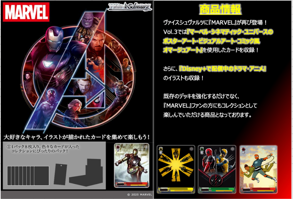 Weiss Schwarz TCG: [Pre-order] MARVEL Vol.3 BOX - NEW/Sealed (2025/08/29)